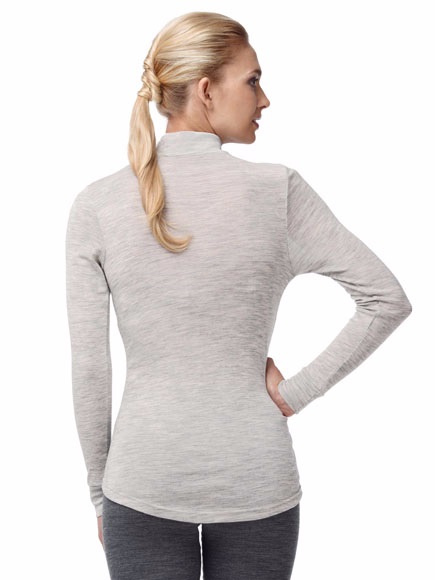 Водолазка Wool+Silk женская (серый меланж)